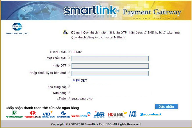 Smartlink là gì? Hướng dẫn thanh toán trực tuyến qua Smartlink? 4